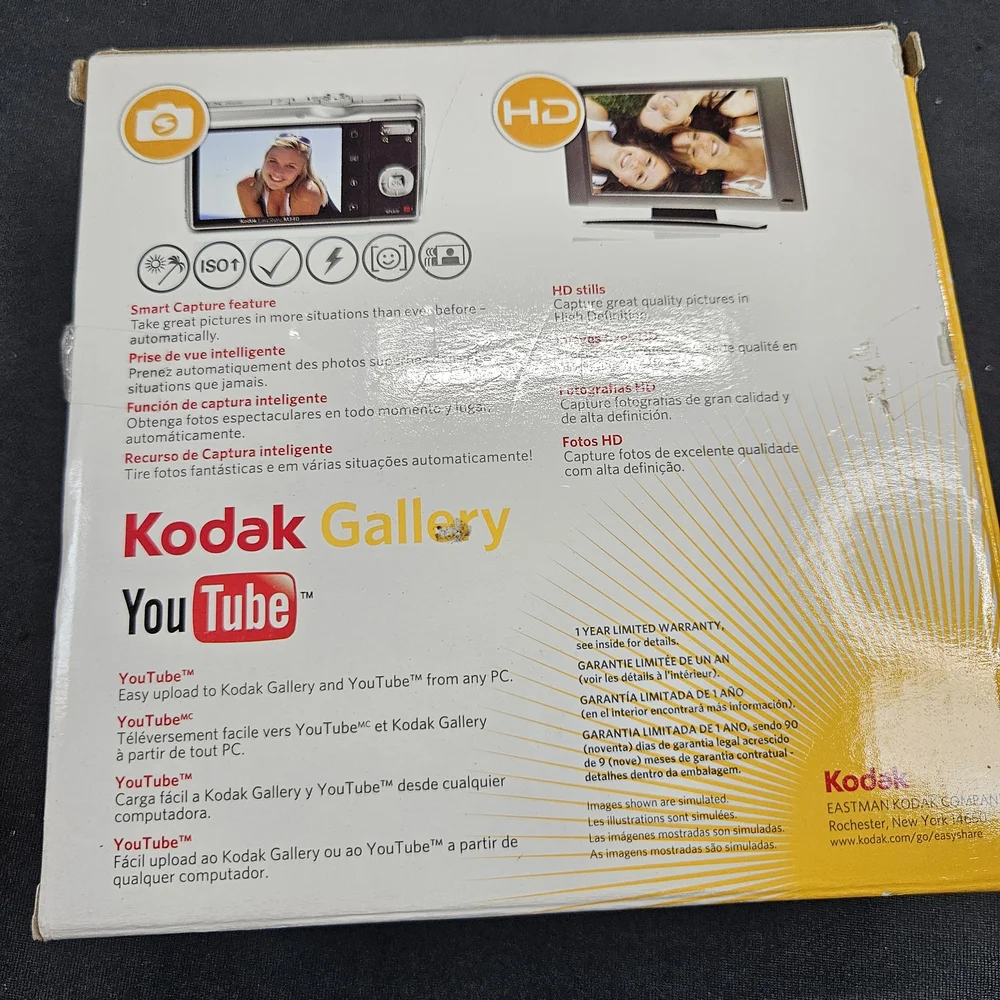 Kodak EasyShare M340 Digital Camera 10.2 MP W/ Battery Silver
